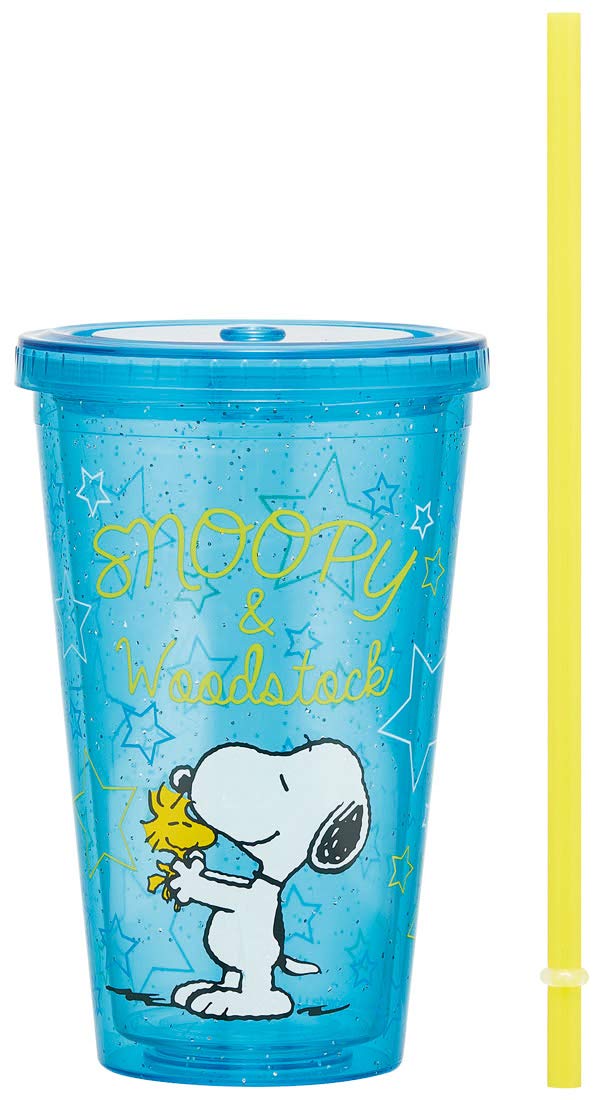 Skater 500ml Double Layer Tumbler with Straw - Snoopy Peanuts Design- Japan Figure Store - #1 Bring To You The Best Japanese Goods