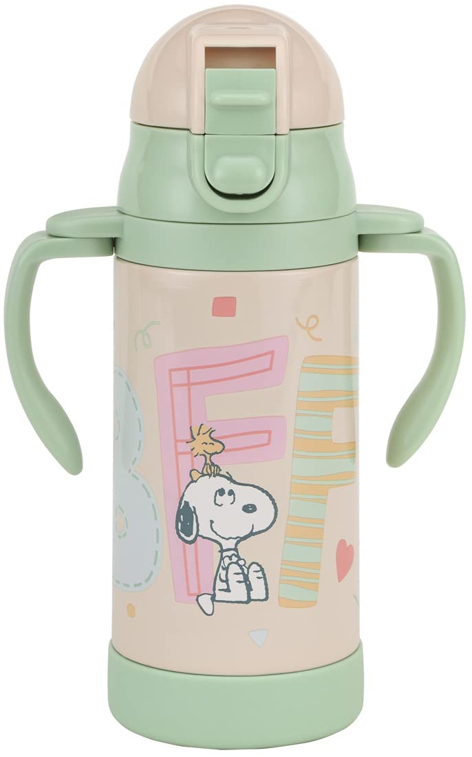 Skater 350ml Stainless Steel Baby Water Bottle with Straw Snoopy Design- Japan Figure Store - #1 Bring To You The Best Japanese Goods