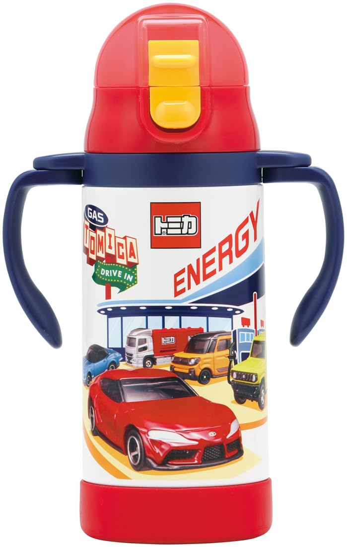 Skater 350ml Tomica Stainless Steel Water Bottle with Straw – Double-Handed Baby Mug- Japan Figure Store - #1 Bring To You The Best Japanese Goods