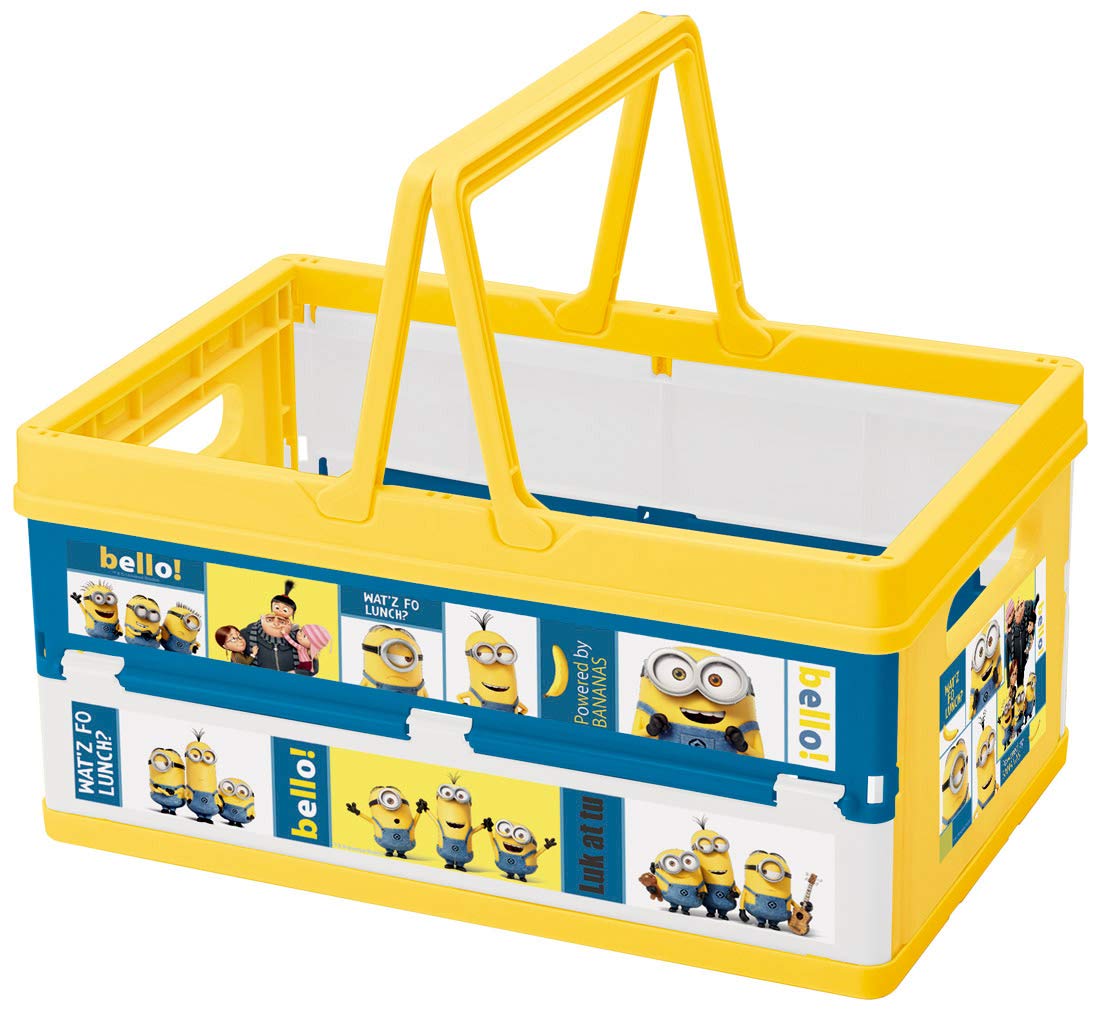 Skater Minions Toy Box - Folding Stackable Storage Basket with Handle 38X25X19.5cm- Japan Figure Store - #1 Bring To You The Best Japanese Goods