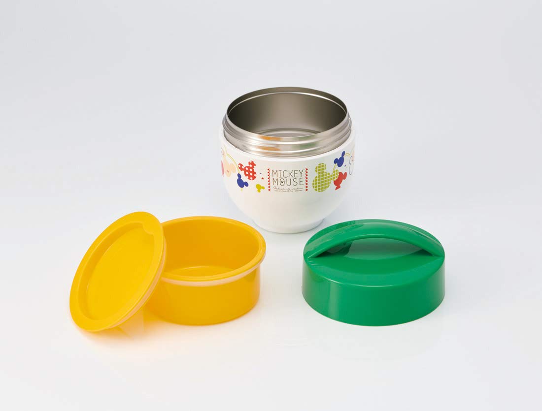 Mickey Mouse 540ml Skater Rice Bowl Style Insulated Lunch Box - Mitsumaru Pop Color- Japan Figure Store - #1 Bring To You The Best Japanese Goods