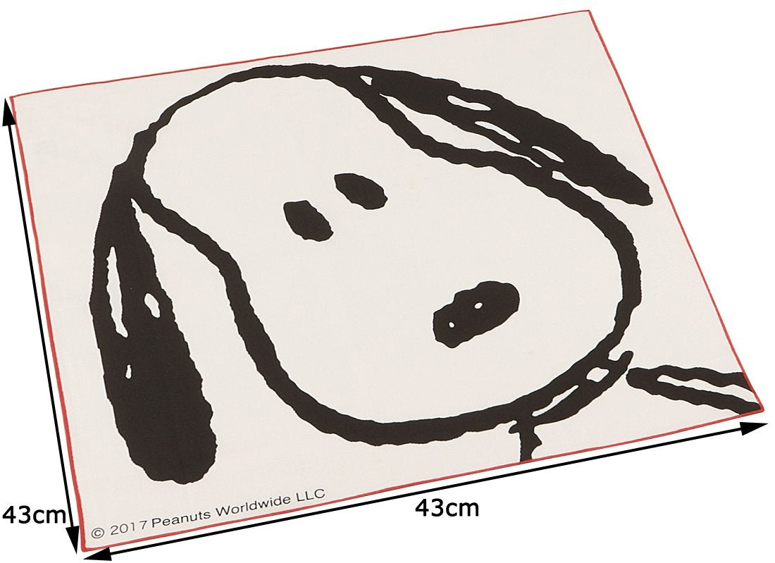 Skater Snoopy Face Lunch Box with 43x43cm Cloth Made in Japan- Japan Figure Store - #1 Bring To You The Best Japanese Goods