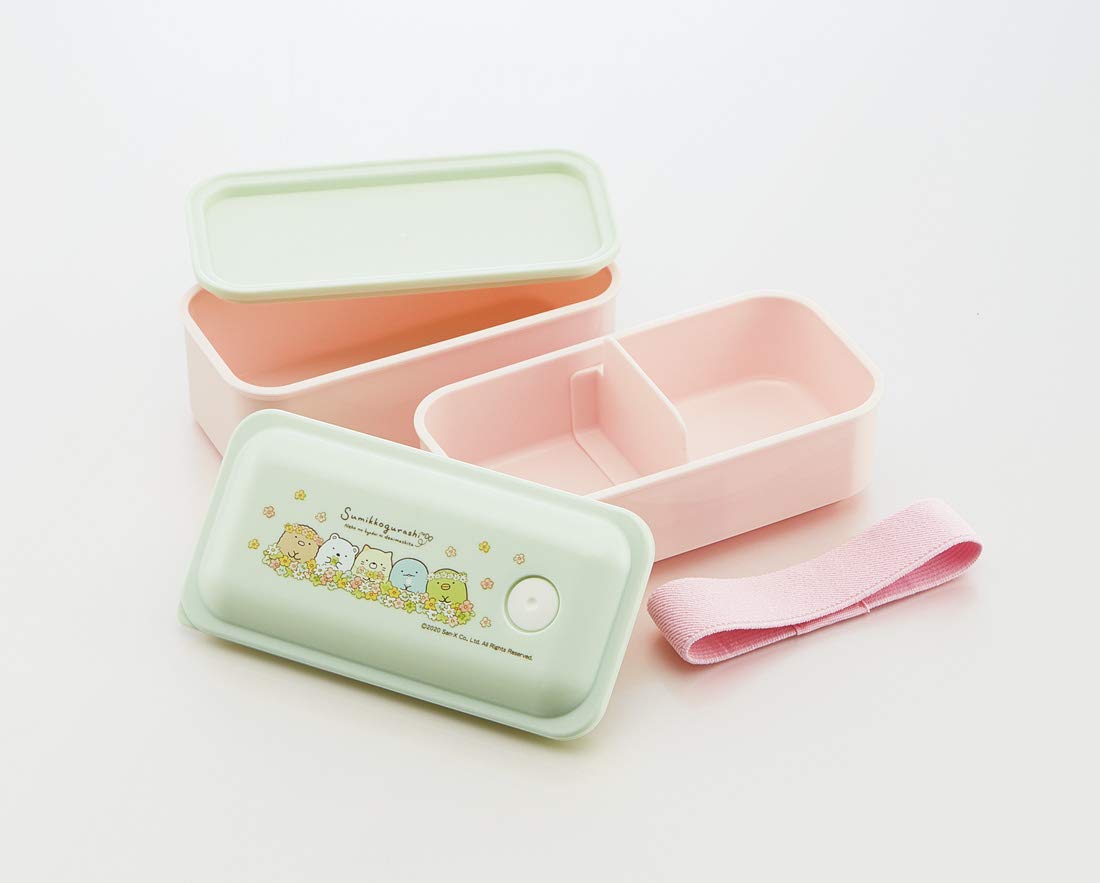 Skater Sumikko Gurashi Cat Siblings 2 Tier Silver Ion Lunch Box 550Ml Antibacterial- Japan Figure Store - #1 Bring To You The Best Japanese Goods