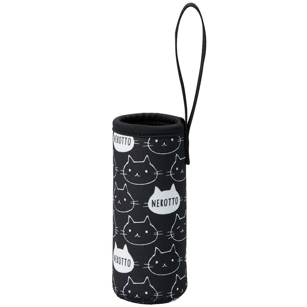 Black Skater Nekotto Mini 120ml Water Bottle Cover and Case - WSSC1- Japan Figure Store - #1 Bring To You The Best Japanese Goods
