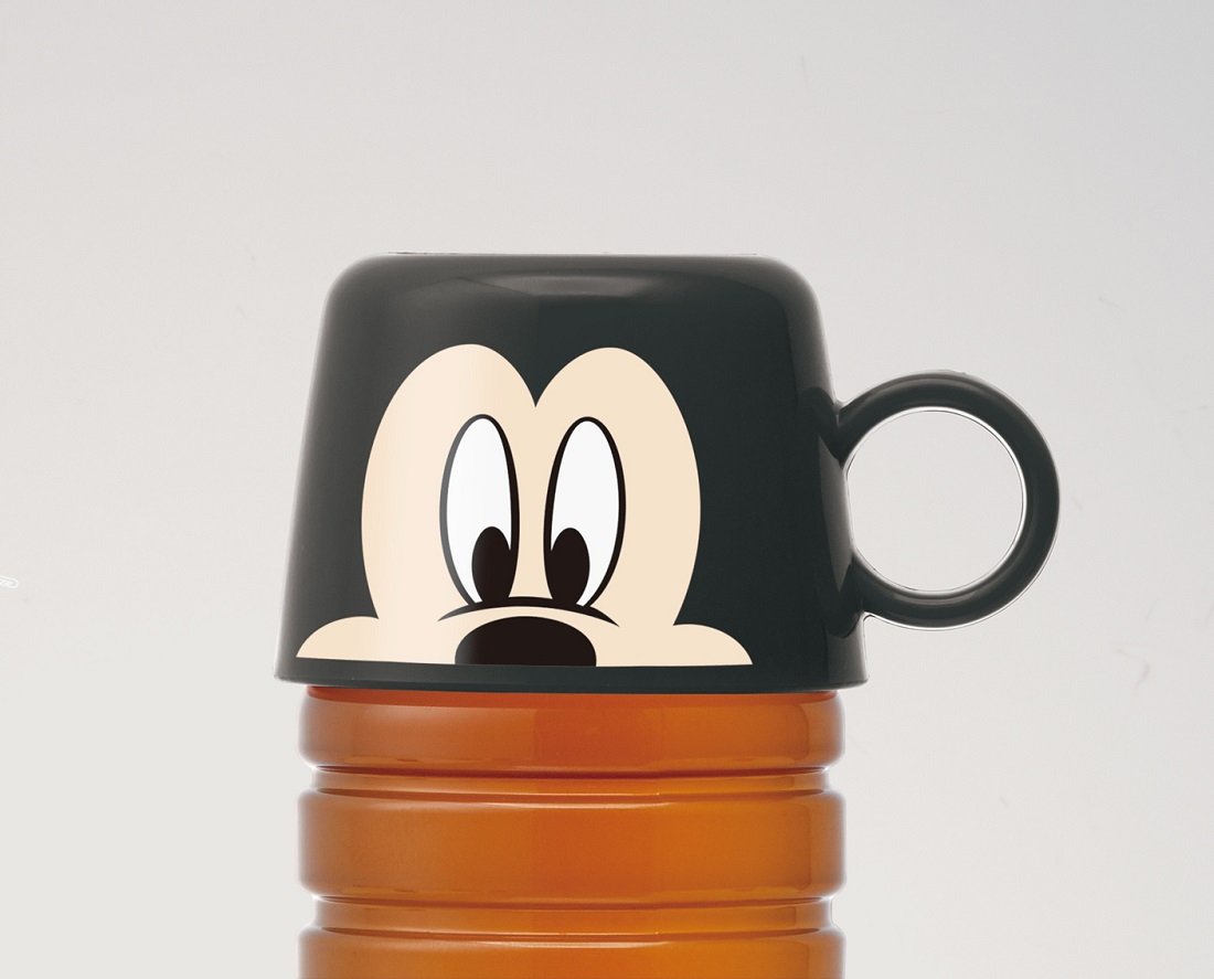 Disney Mickey Face Skater Bottle Cap Cup Plastic CPB1- Japan Figure Store - #1 Bring To You The Best Japanese Goods