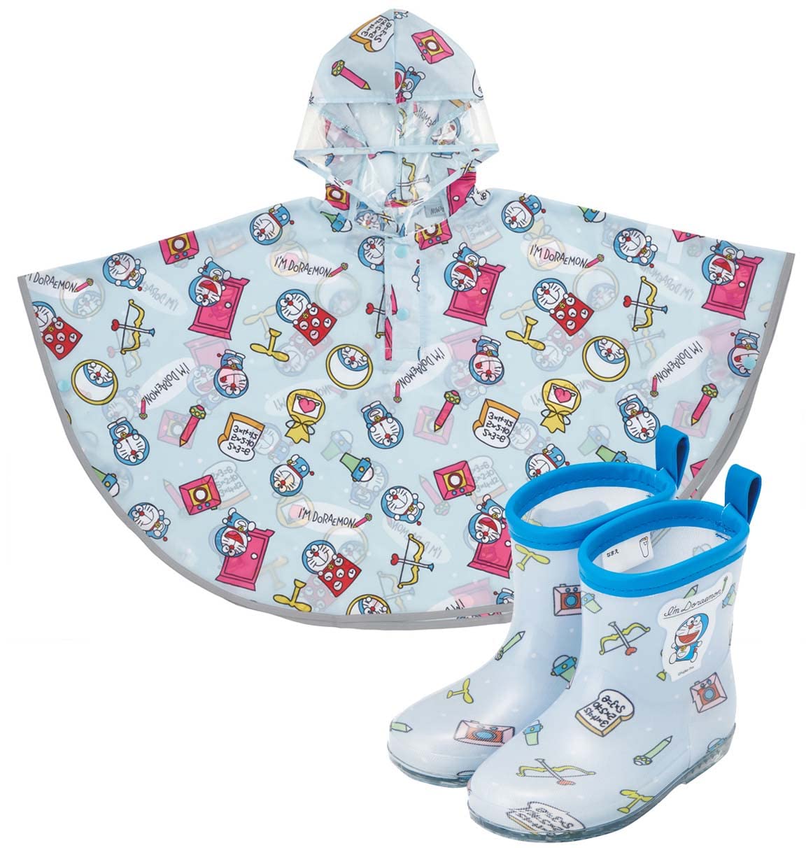 Skater Doraemon Design Rain Poncho for Kids Suitable for 80-100cm Height- Japan Figure Store - #1 Bring To You The Best Japanese Goods