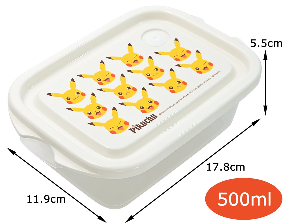 Skater Pikachu Pokemon 500ml Sealable Container Made in Japan - 2 Pack- Japan Figure Store - #1 Bring To You The Best Japanese Goods