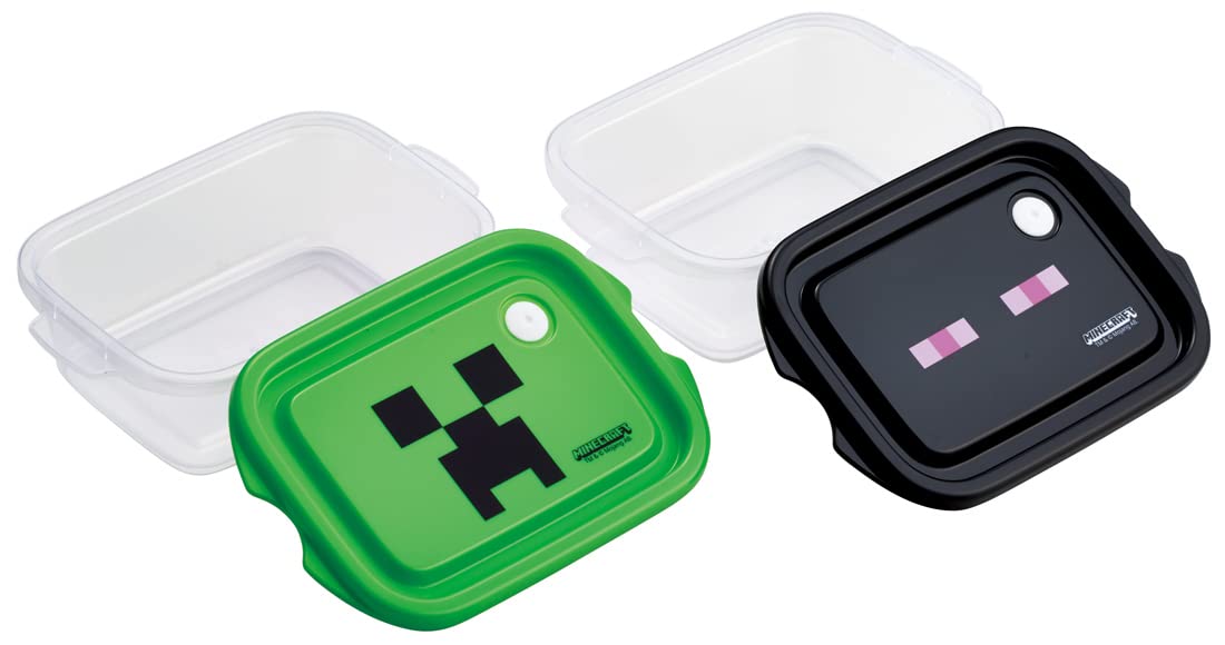 Skater Minecraft 500ml 2-Pack Antibacterial Sealable Storage Containers Made in Japan- Japan Figure Store - #1 Bring To You The Best Japanese Goods