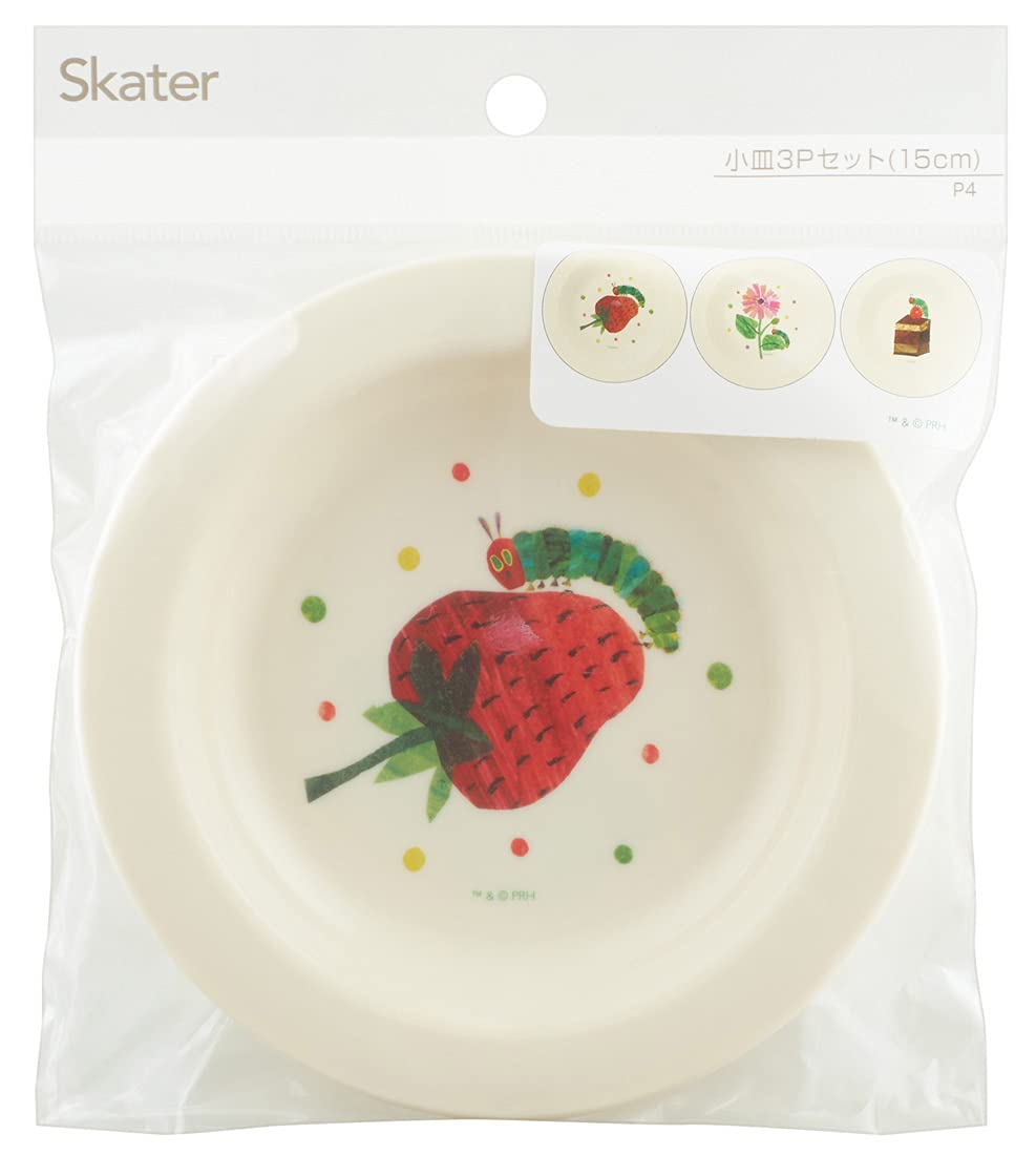 Skater Very Hungry Caterpillar 15cm Small Plastic Plates Set of 3 Made in Japan PA-4- Japan Figure Store - #1 Bring To You The Best Japanese Goods
