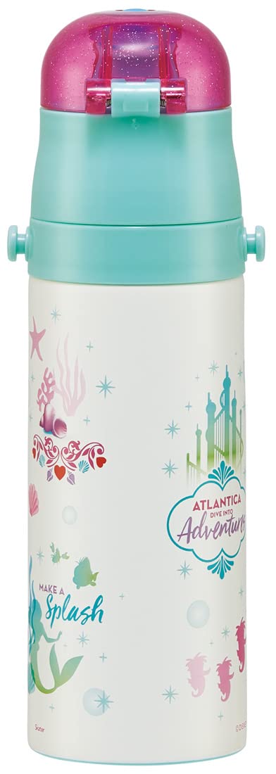 Skater Ariel 22 Disney Stainless Steel Water Bottle for Kids 470ml Lightweight- Japan Figure Store - #1 Bring To You The Best Japanese Goods