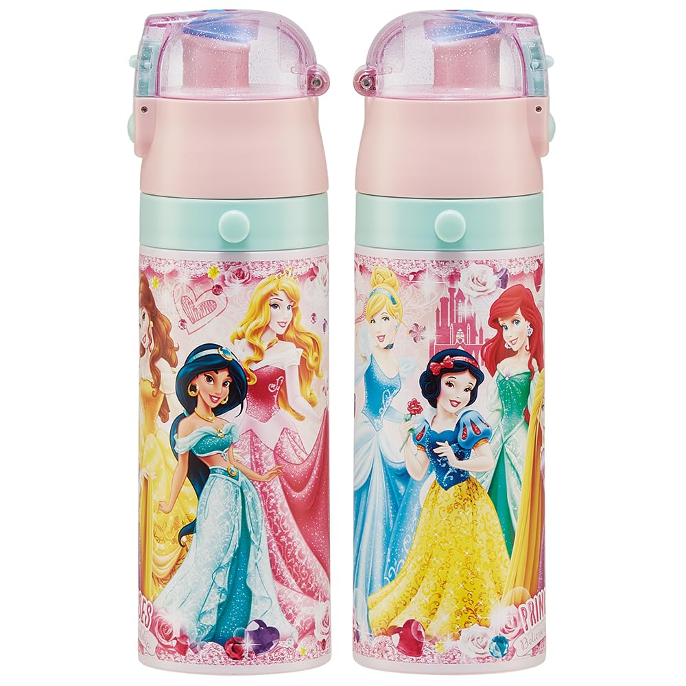 Skater Disney Princess 24 Stainless Steel Kids Water Bottle Lightweight 470ml Sdc4-A- Japan Figure Store - #1 Bring To You The Best Japanese Goods
