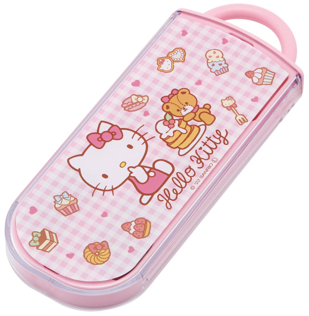 Skater Trio Kids Antibacterial Hello Kitty Cutlery Set - Chopsticks Spoon Fork - Made in Japan- Japan Figure Store - #1 Bring To You The Best Japanese Goods