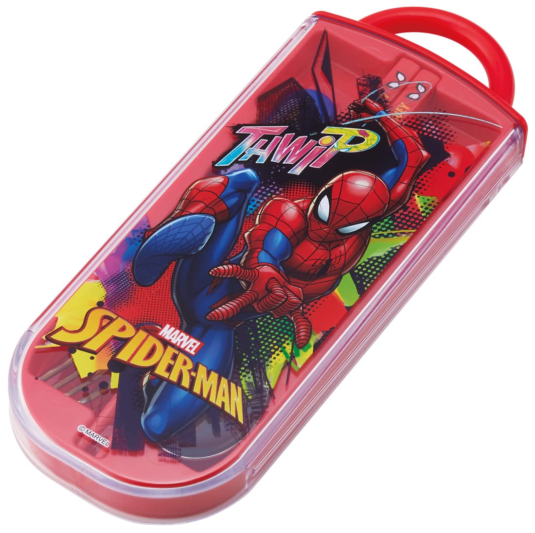 Skater Spiderman Trio Set: Kids Antibacterial Chopsticks Spoon & Fork Made in Japan- Japan Figure Store - #1 Bring To You The Best Japanese Goods