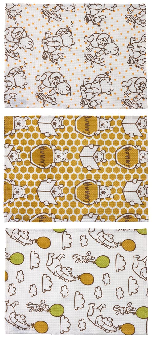 Skater Disney Winnie The Pooh Waffle Dough Towels 3 Sheets 31 X 41 cm- Japan Figure Store - #1 Bring To You The Best Japanese Goods