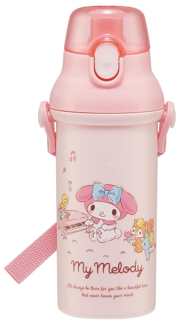 Skater My Melody Gentle Music 480Ml Antibacterial Plastic Water Bottle for Girls Made in Japan- Japan Figure Store - #1 Bring To You The Best Japanese Goods