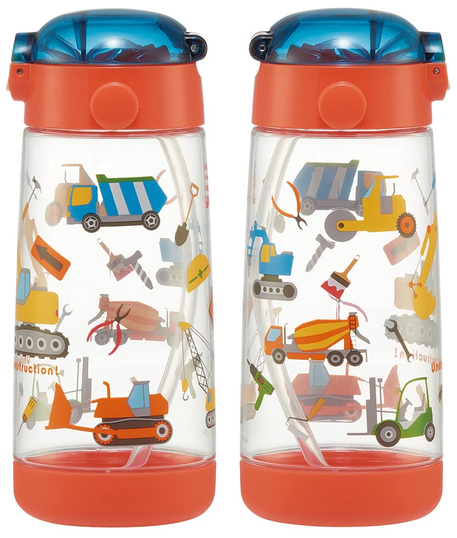 Skater Kids Clear Water Bottle with Straw Functional As Car 480ml- Pdsh5-A- Japan Figure Store - #1 Bring To You The Best Japanese Goods
