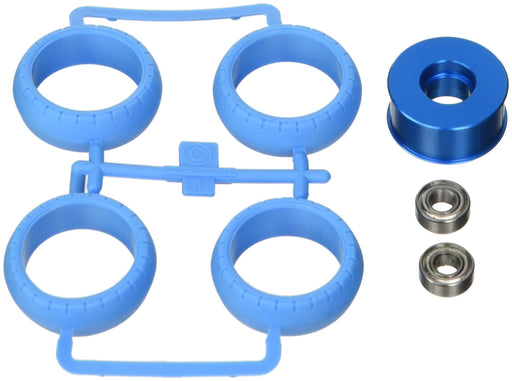 Tamiya Aluminum Wheelie Roller Set Blue 54473 High-Performance Upgrade- Japan Figure Store - #1 Bring To You The Best Japanese Goods