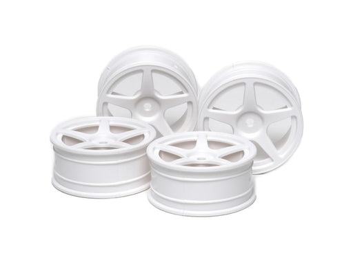 Tamiya Hop-Up Options Medium Narrow 5 Spoke Wheels White- Japan Figure Store - #1 Bring To You The Best Japanese Goods