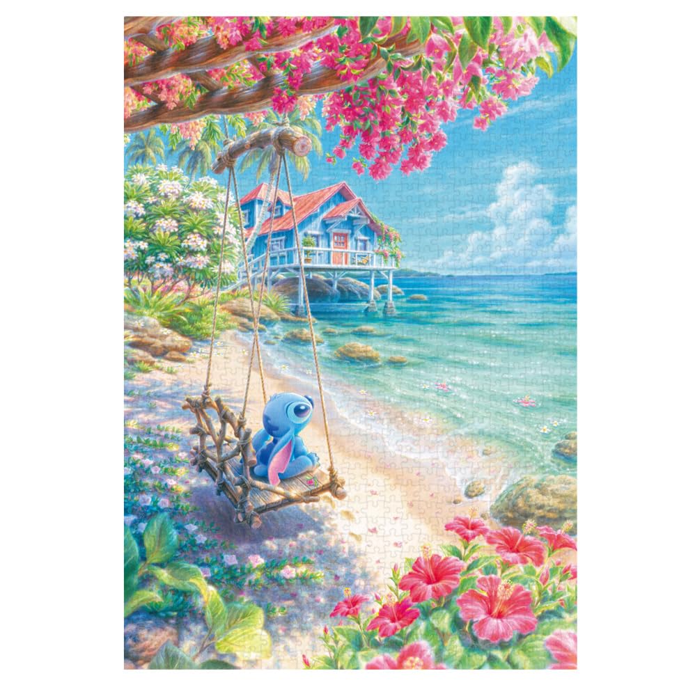 Tenyo Disney Loco Beach Stitch 1000-Piece Jigsaw Puzzle 51x73.5cm with Glue