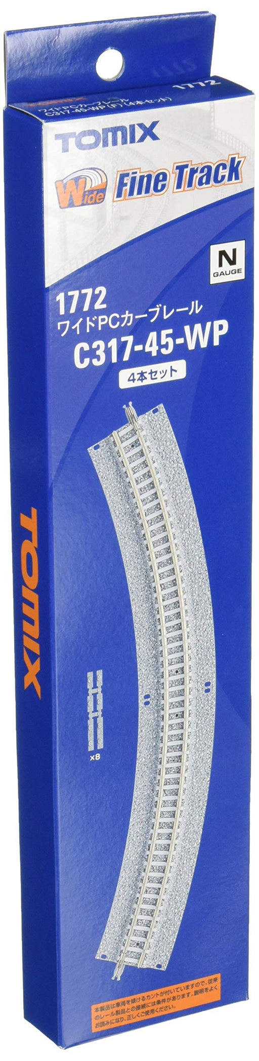 Tomytec Tomix N Gauge C317-45-Wp 4-Piece Wide Pc Curved Rail Set Model Supplies- Japan Figure Store - #1 Bring To You The Best Japanese Goods