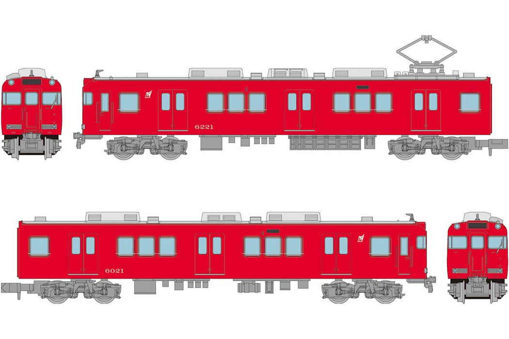 Coffret de 2 voitures de la ligne Mikawa de la série Nagoya 6000 de Tomytec Railway Collection, 5e édition