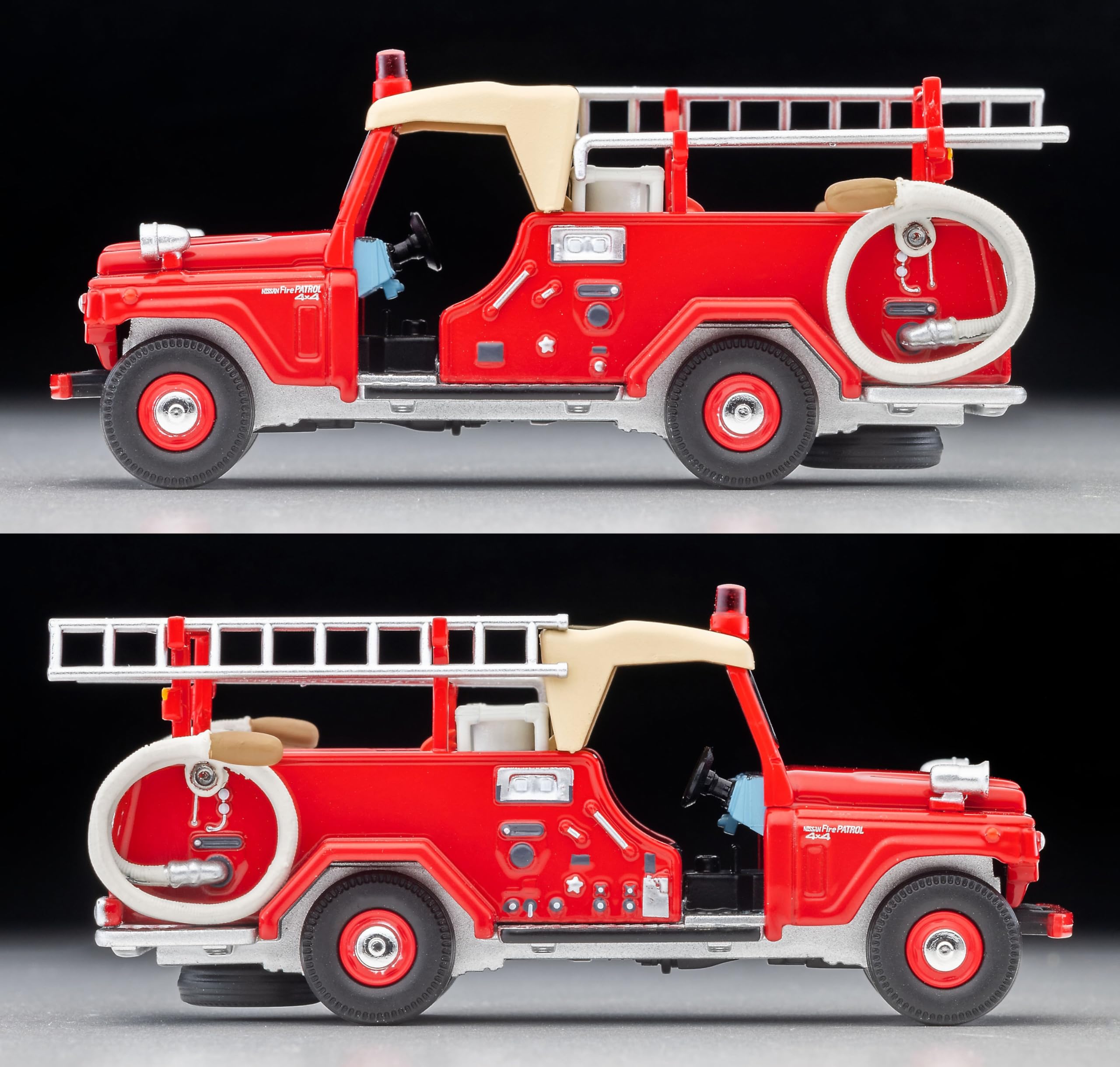 Tomytec 1/64 Nissan Patrol Fire Truck with Figure - Tomica Limited Vintage