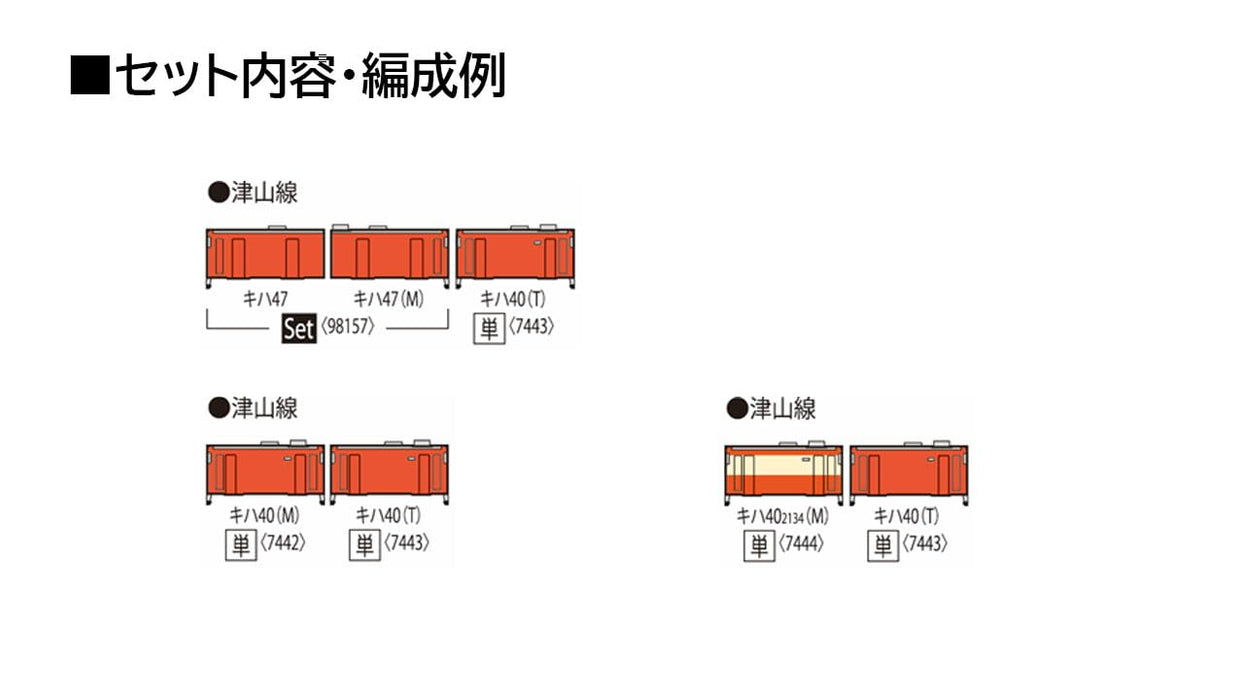 Tomytec Tomix N Gauge JR Kiha 40 2000 Series Diesel Model Train 7442