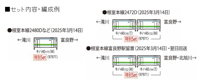 Tomytec N Gauge Jr Kiha 40 1700 Series Diesel Model Train Set 97971