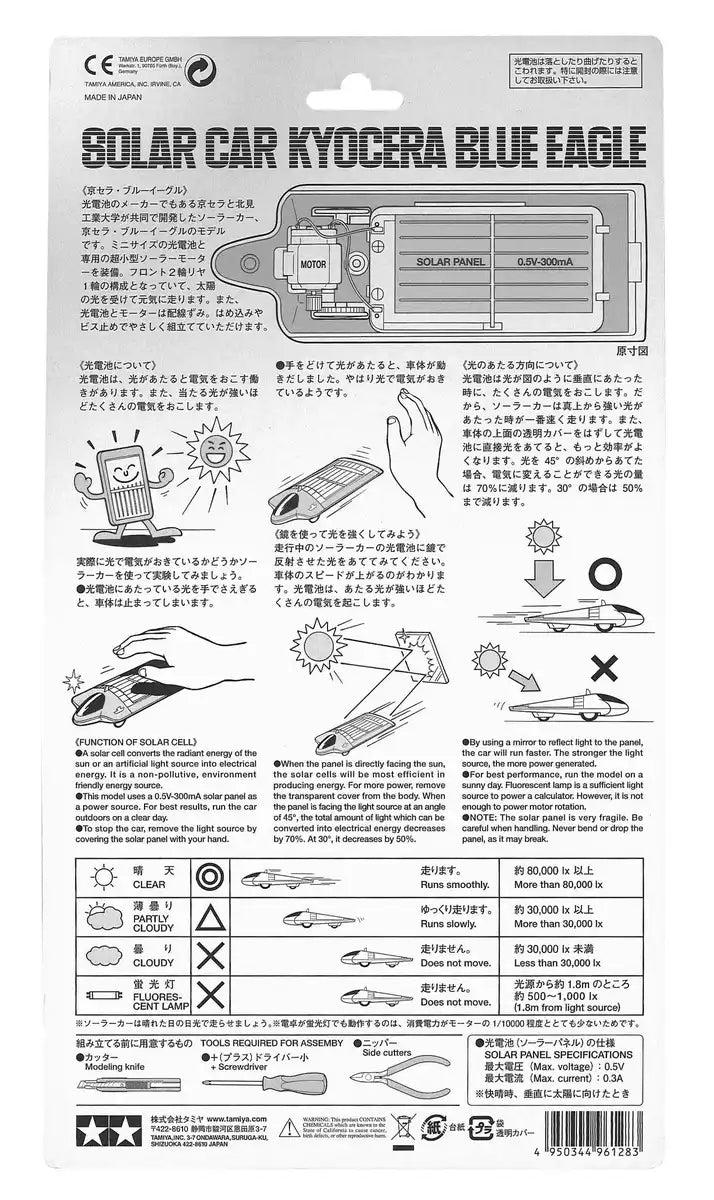 Tamiya Solar Miniature Series No.1 Mini Solar Blue Eagle 76501- Japan Figure Store - #1 Bring To You The Best Japanese Goods