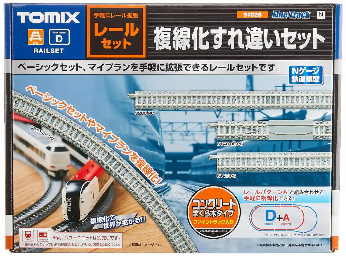 Tomytec 91028 Rail Set - Double Track D Pattern for Tomix N Gauge Model Railway- Japan Figure Store - #1 Bring To You The Best Japanese Goods