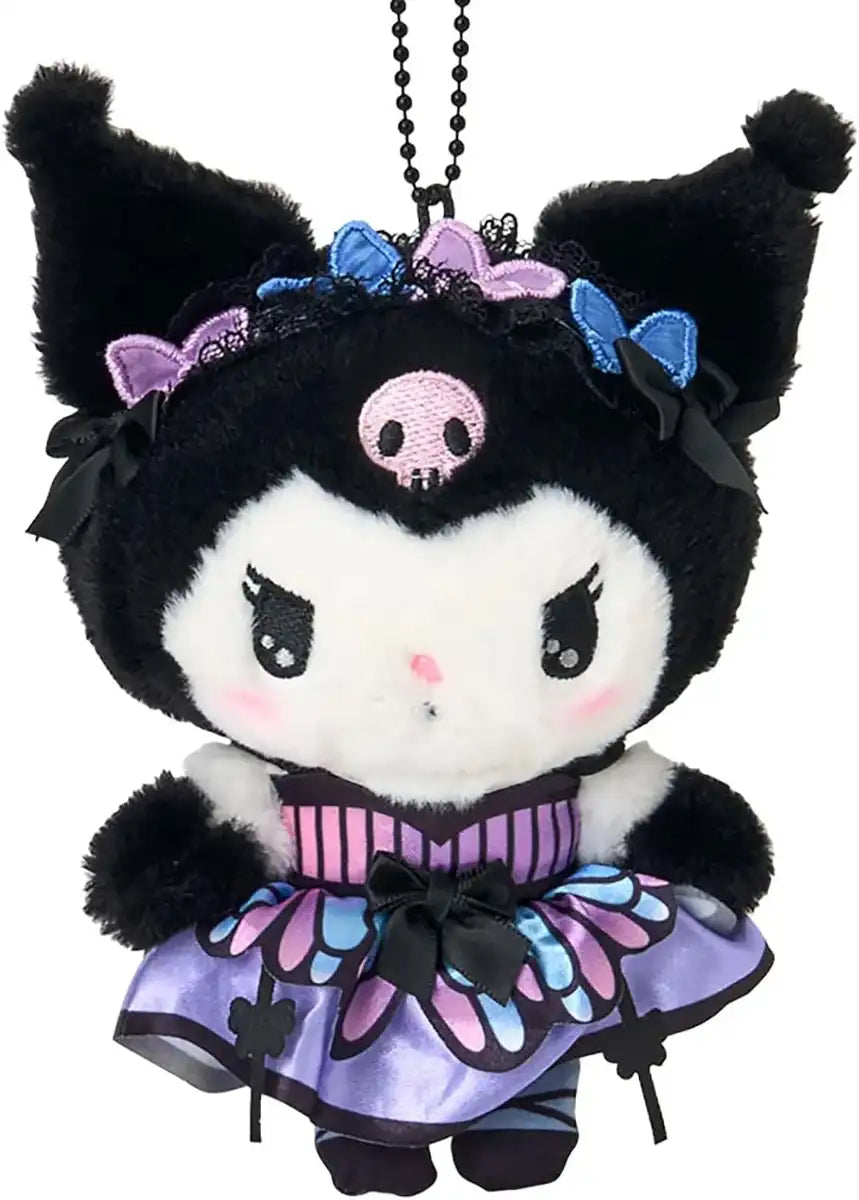 Sanrio Butterfly Mascot Holder Chrome Keychain for Ages 6 and Up Sanrio