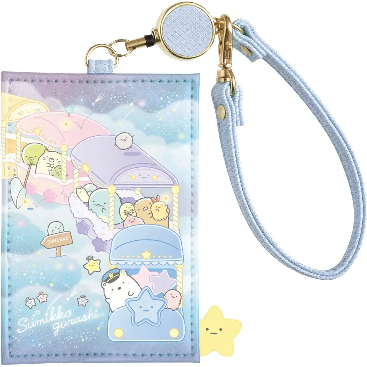 San-X Sumikko Gurashi Pass Case w/ Reel PB66801- Japan Figure Store - #1 Bring To You The Best Japanese Goods