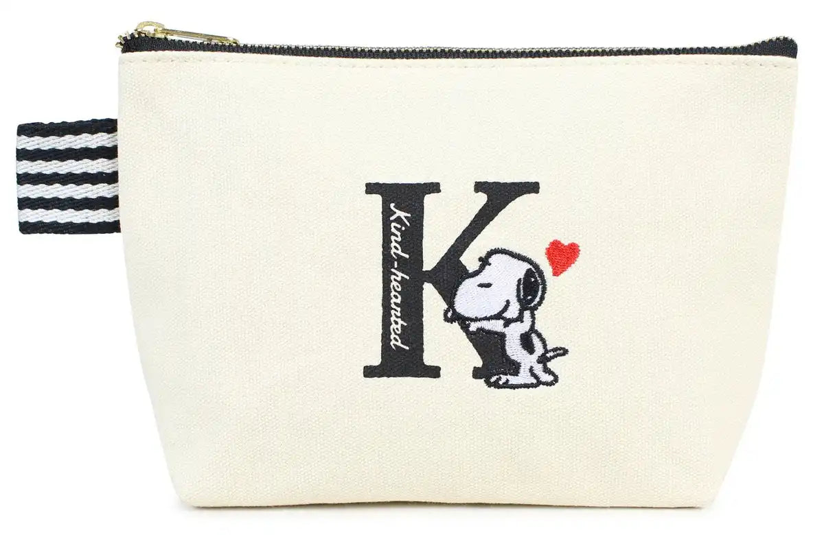 SHOBIDO Snoopy Initial Pouch K- Japan Figure Store - #1 Bring To You The Best Japanese Goods