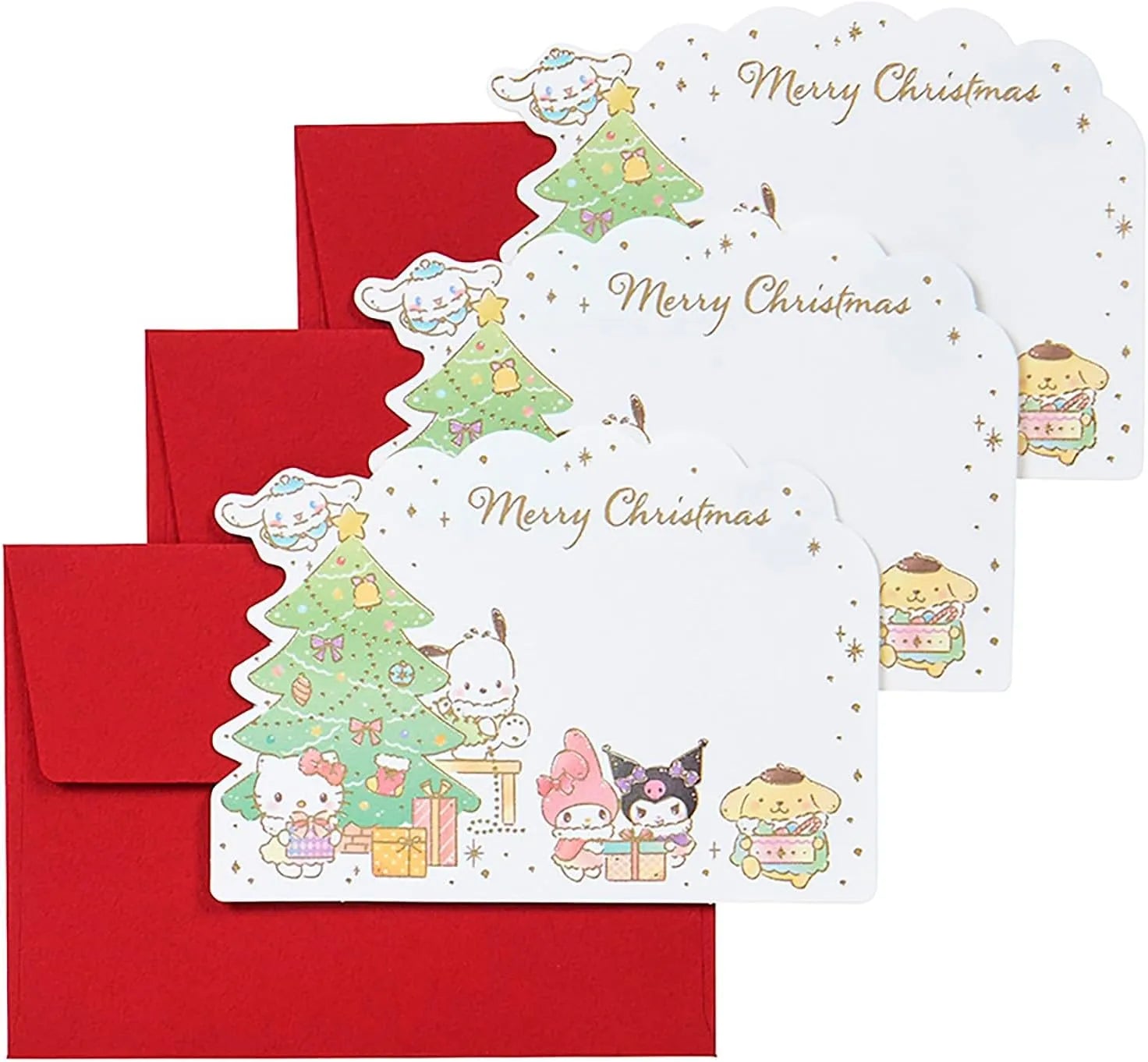 Sanrio Christmas Mini Message Card with Characters and Ornaments Pack JXMN 10-5 Vendor