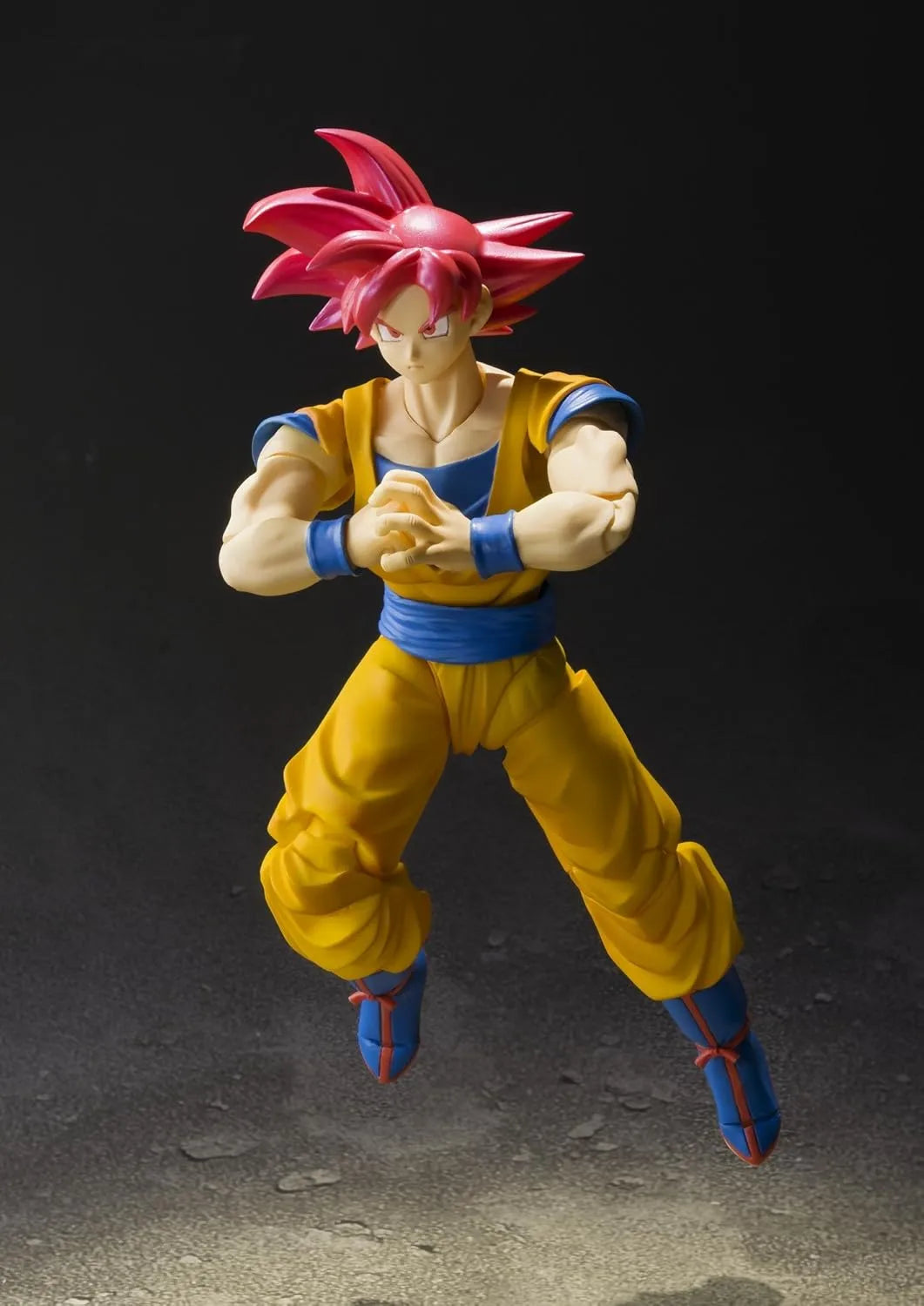 Tamashii Nations DBZ Son Goku Super Saiyan God Red Hair Figure 14cm