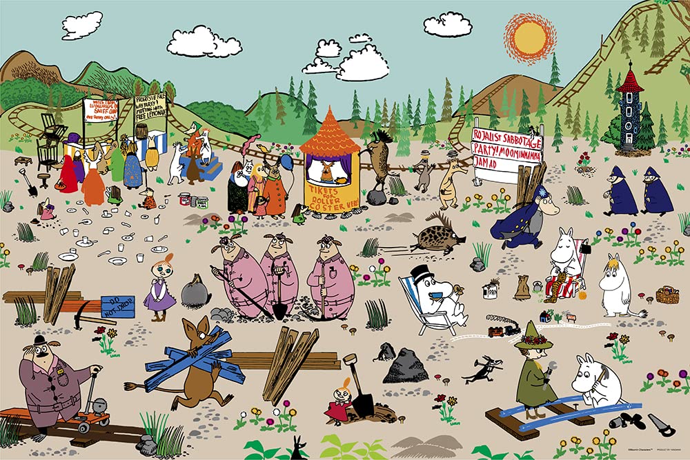 YANOMAN 10-1424 Jigsaw Puzzle Moomin Snufkin Railroad 1000 Pieces- Japan Figure Store - #1 Bring To You The Best Japanese Goods