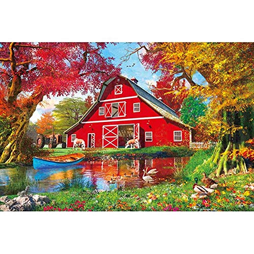 APPLEONE 300-352 Jigsaw Puzzle Riverside Red Barn 300 Pieces- Japan Figure Store - #1 Bring To You The Best Japanese Goods