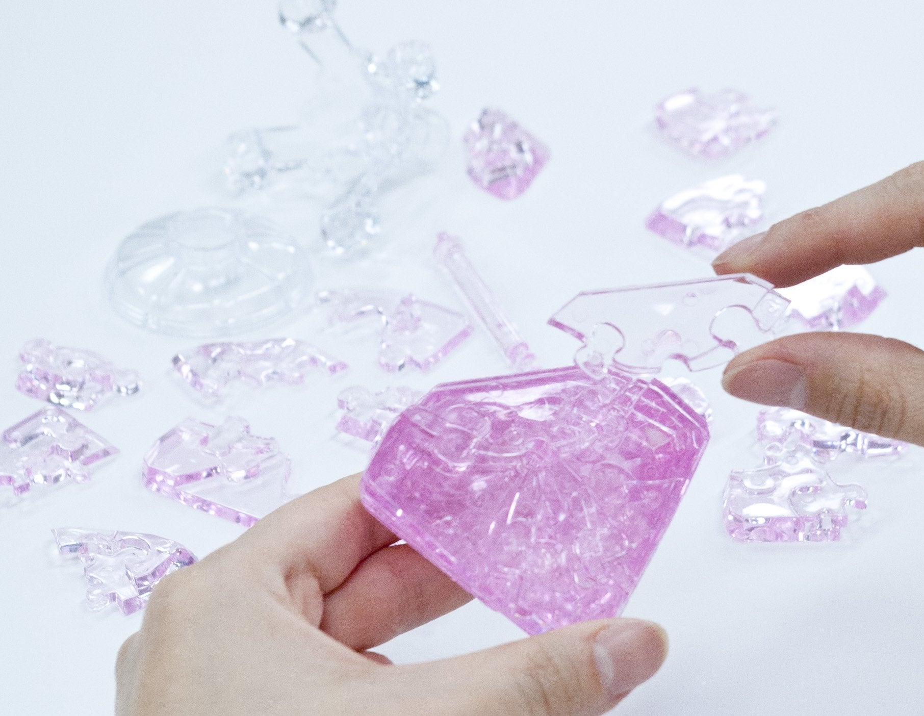 Beverly Crystal 3D Puzzle 50184 Pink Diamond Crystal Jigsaw Puzzle Block Toys- Japan Figure Store - #1 Bring To You The Best Japanese Goods