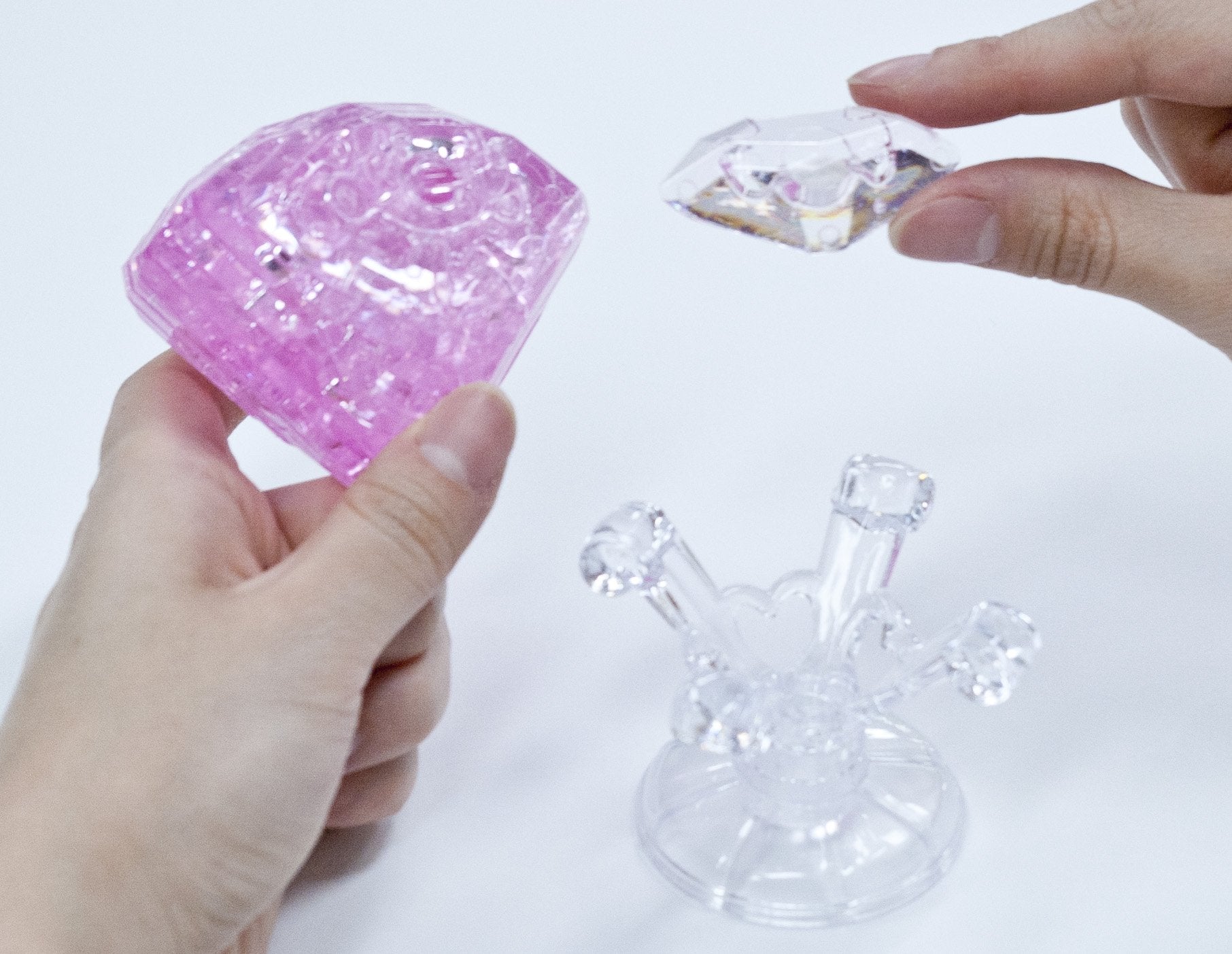 Beverly Crystal 3D Puzzle 50184 Pink Diamond Crystal Jigsaw Puzzle Block Toys- Japan Figure Store - #1 Bring To You The Best Japanese Goods