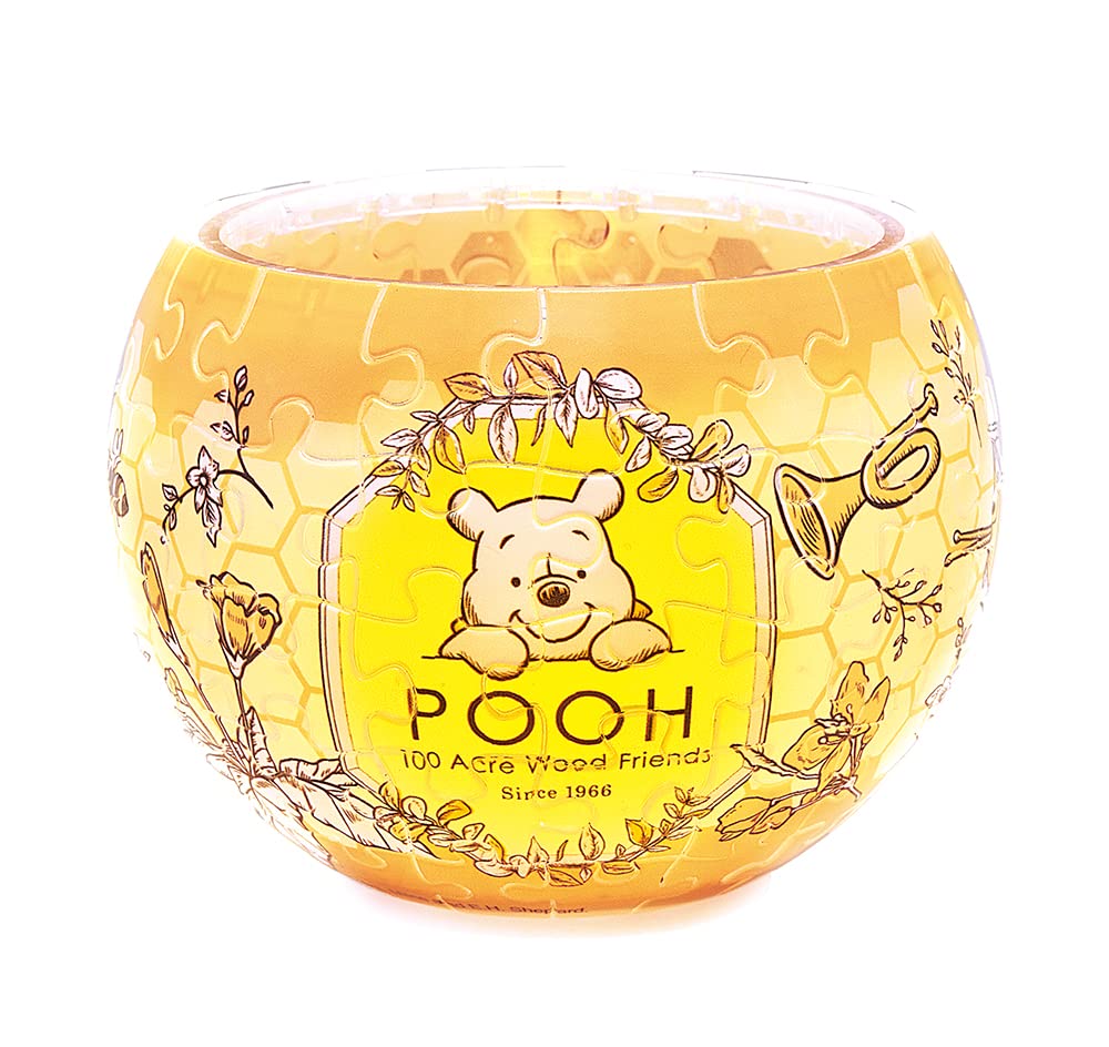 YANOMAN 2201-64 3D Led Lamp Shade Puzzle Disney Winnie The Pooh Botanical Pattern 80 Pieces- Japan Figure Store - #1 Bring To You The Best Japanese Goods