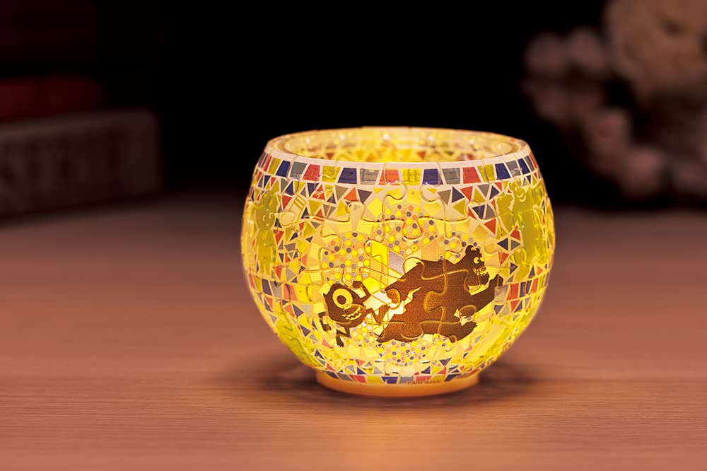 YANOMAN - 2201-56 3D Led Lamp Shade Puzzle Disney Glass Mosaic Monsters Inc. - 80 Pieces- Japan Figure Store - #1 Bring To You The Best Japanese Goods