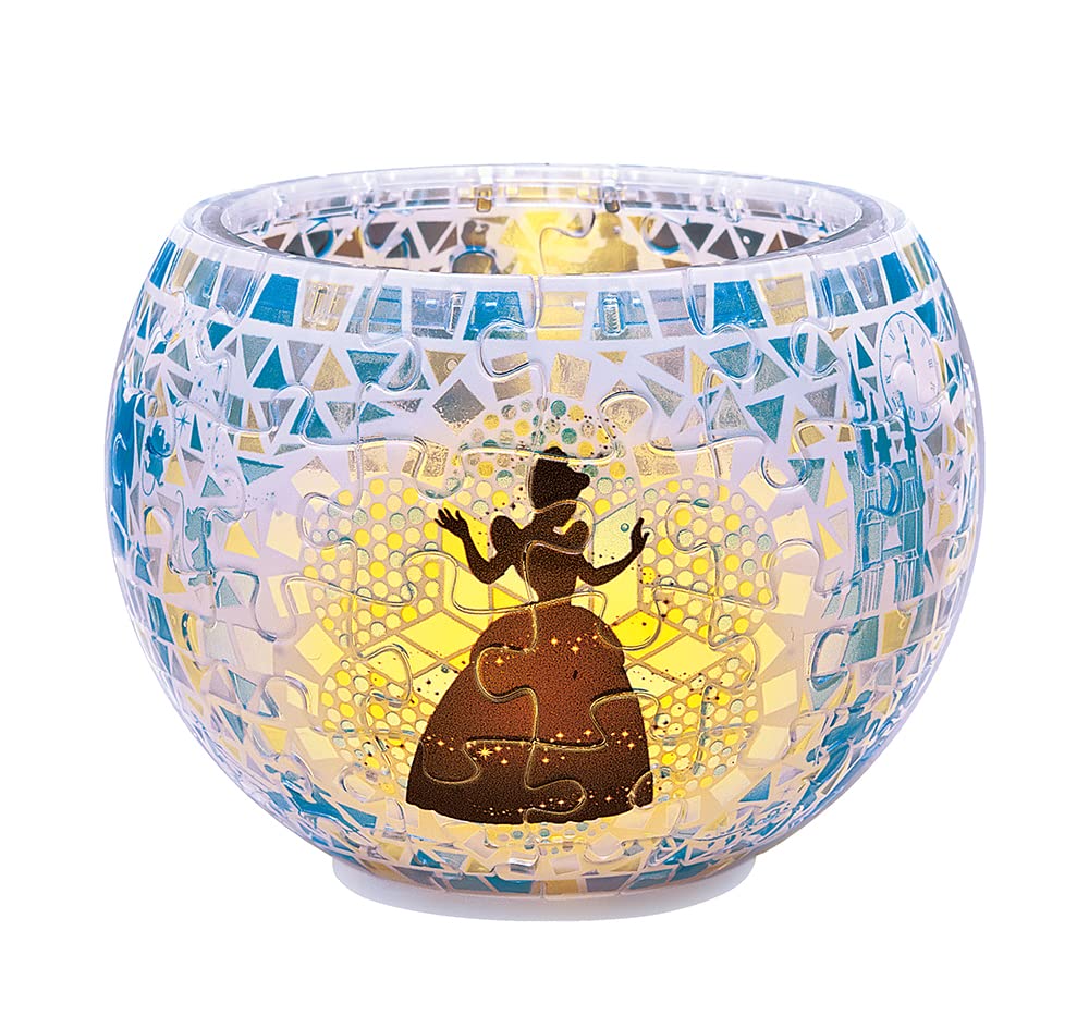 YANOMAN 2201-61 3D Led Lamp Shade Puzzle Disney Cinderella Glass Mosaic Pattern 80 Pieces- Japan Figure Store - #1 Bring To You The Best Japanese Goods