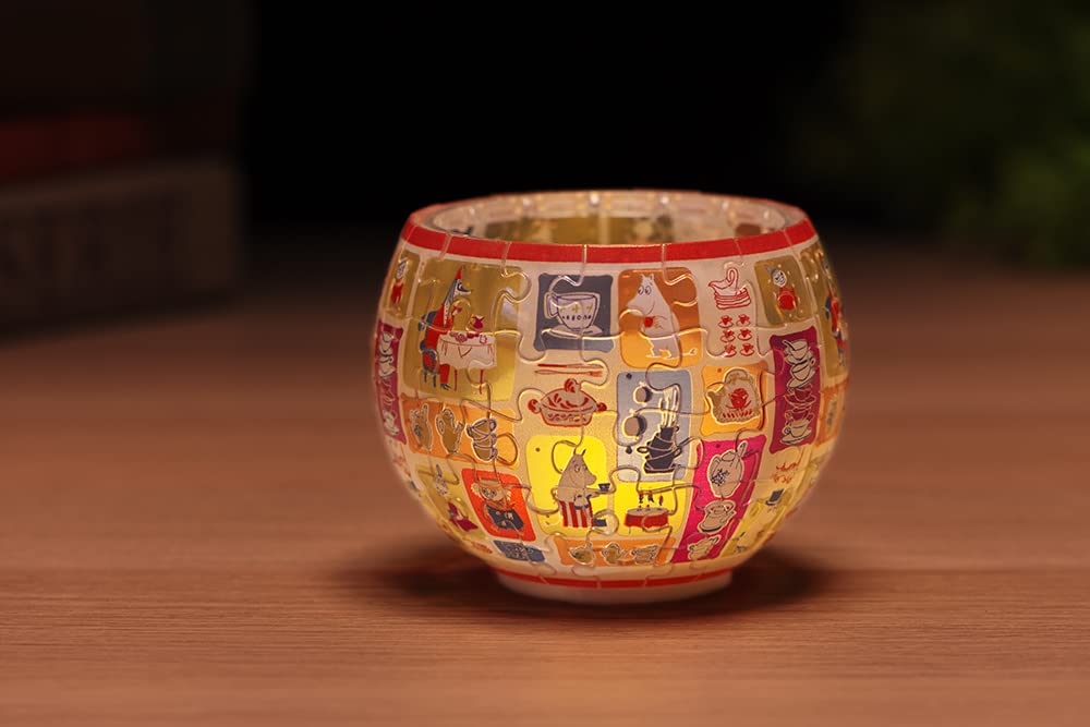 YANOMAN 2201-58 3D Led Lamp Shade Puzzle Glass Mosaic Moomin Mama'S Treat 80 Pieces- Japan Figure Store - #1 Bring To You The Best Japanese Goods