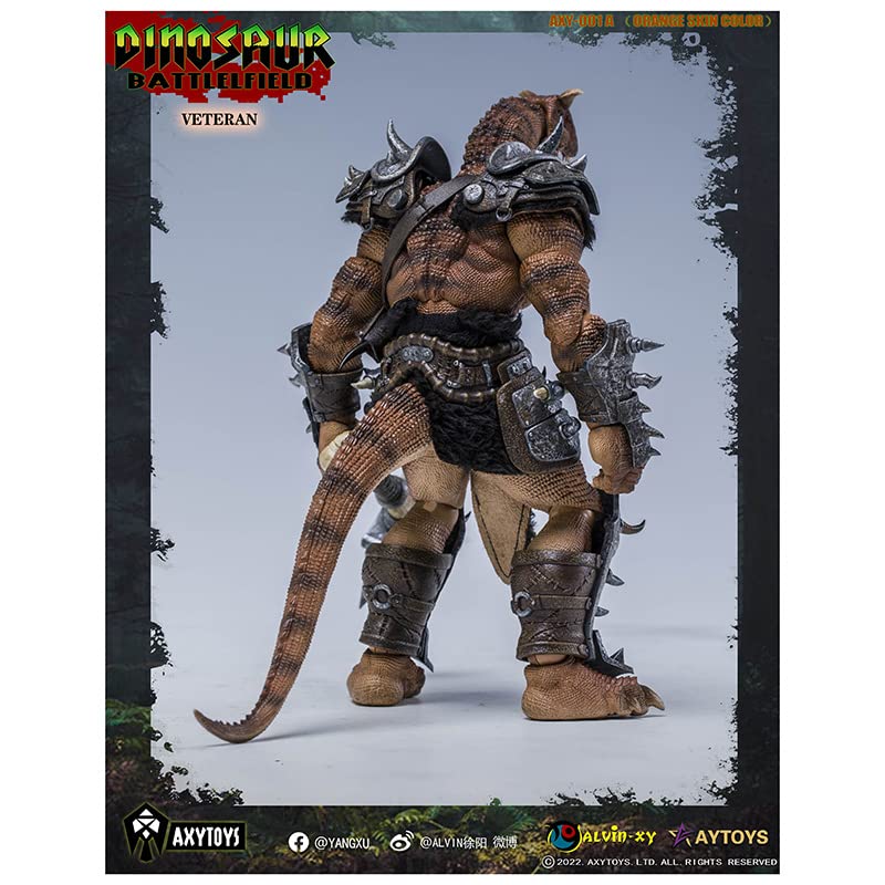 Axytoys Dinosaur Battlefield Axy001A Soldier Orange 1/12 Scale Pvc Abs Painted Action Figure Japan- Japan Figure Store - #1 Bring To You The Best Japanese Goods