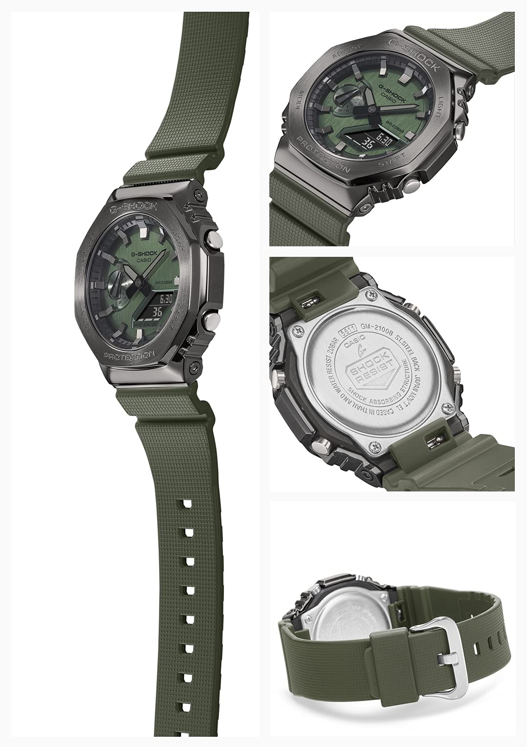 Casio G-Shock GM-2100B-3Ajf Green Men's Metal Covered Watch- Japan Figure Store - #1 Bring To You The Best Japanese Goods