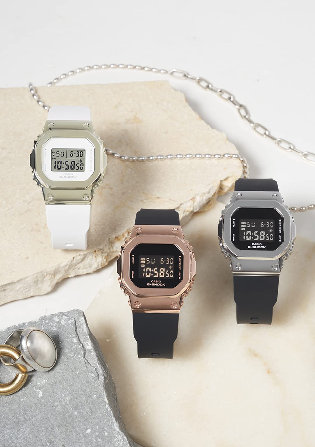 G-Shock by Casio Women's Mid-Size Black Watch Model GM-S5600-1JF Domestic Genuine- Japan Figure Store - #1 Bring To You The Best Japanese Goods