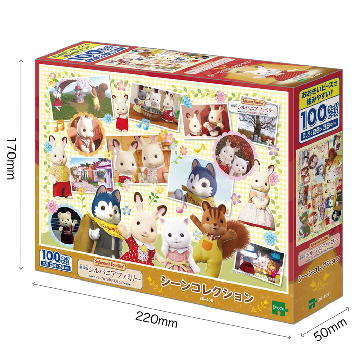 Epoch Large 100-Piece Jigsaw Puzzle - Sylvanian Families Movie Scene 26-405 26x38cm with Glue- Japan Figure Store - #1 Bring To You The Best Japanese Goods