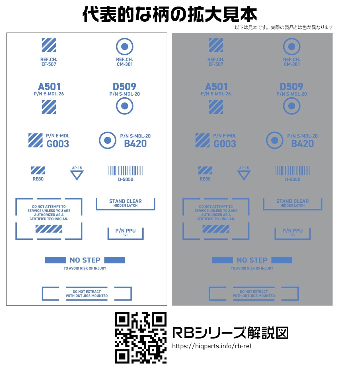 HIQPARTS 1/100 Rb03 Dashboard Decals One Color Blue- Japan Figure Store - #1 Bring To You The Best Japanese Goods