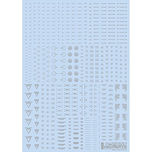 HIQPARTS 1/144 Rb02 Caution Decal One Color Light Gray- Japan Figure Store - #1 Bring To You The Best Japanese Goods