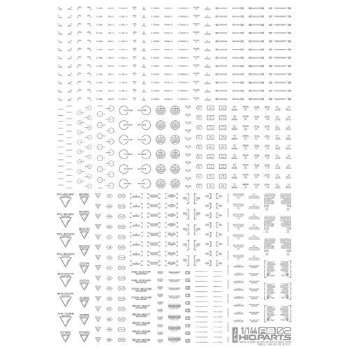 HIQPARTS 1/144 Rb02 Caution Decal One Color Light Gray- Japan Figure Store - #1 Bring To You The Best Japanese Goods